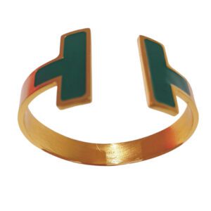 Bracciale rigido FDB aperto a T Verde Scuro