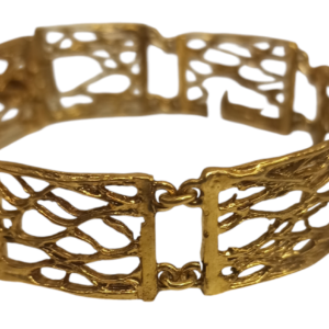 BRACCIALE SEMIRIGIDO CON CHIUSURA DORATO 24K